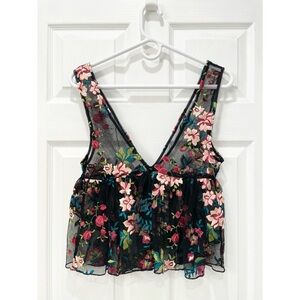 Urban Outfitters Ecote Sheer embroidered tank